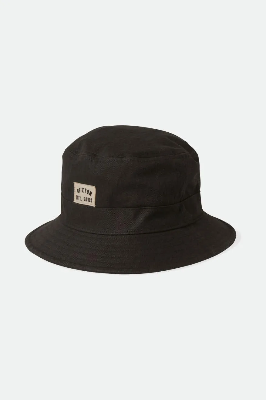 Woodburn Packable Bucket Hat - Black Sol Wash